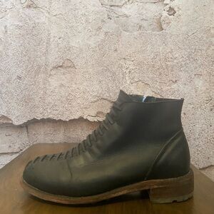 John Fluevog Black Babette Leather Boots